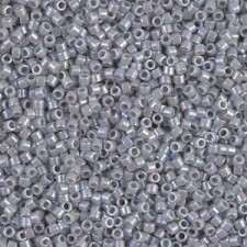 Miyuki delica beads 15/0 - Opaque ghost grey ab DBS-1579